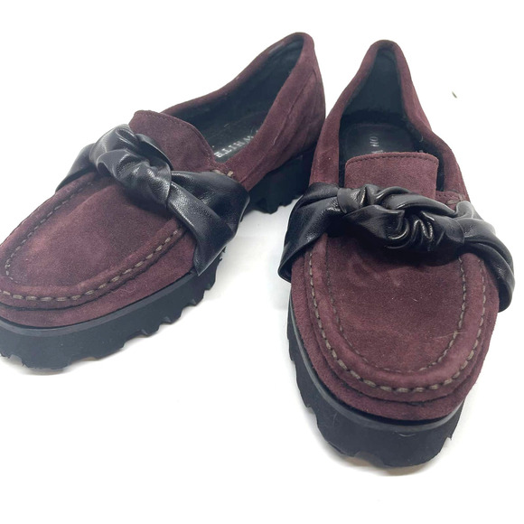 Ron White Rita Knot Platform Loafer Weatherproof Cashmere Suede Shoes size 5.5 - Picture 2 of 8